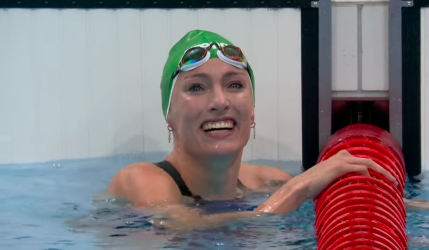 Olympic swimmer Tatjana Schoenmaker of South Africa set a new Olympic record in women's 200-meter breaststroke on July 28, 2021, in Tokyo, Japan.