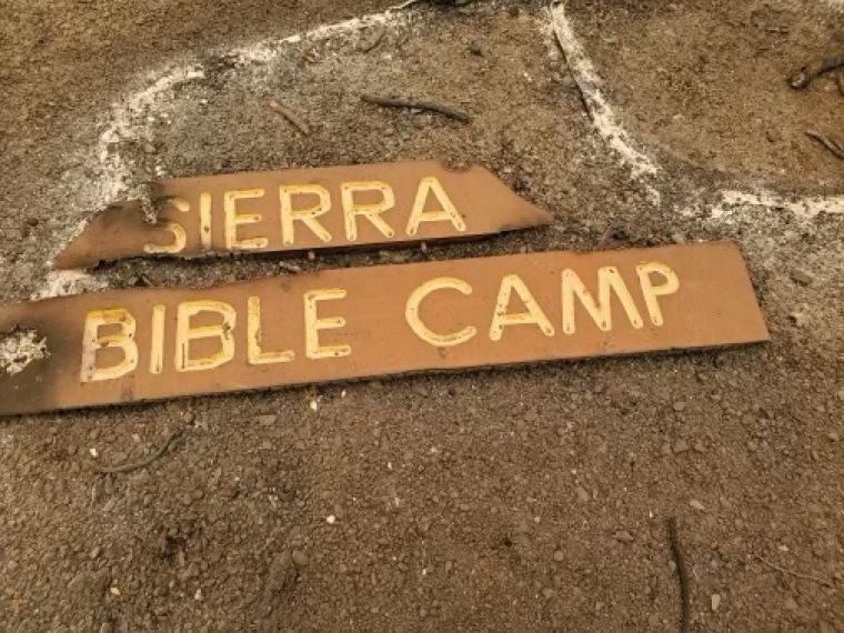 The grounds of the Sierra Bible Camp, located in Canyondam, California, after the Dixie Fire swept through the property in August 2021.