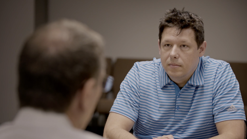 Filmmaker Elijah Stephens interviews a board-certified radiologist in the documentary "Send Proof."