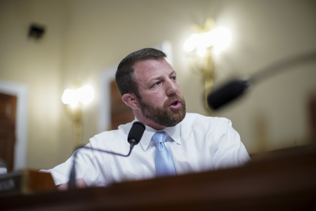 Rep. Markwayne Mullin, R-Okla., speaks during a House Intelligence Committee hearing on April 15, 2021, in Washington, D.C. The hearing follows the release of an unclassified report by the intelligence community detailing that the U.S. and its allies will face "a diverse array of threats" in the coming year, with aggression by Russia, China and Iran.
