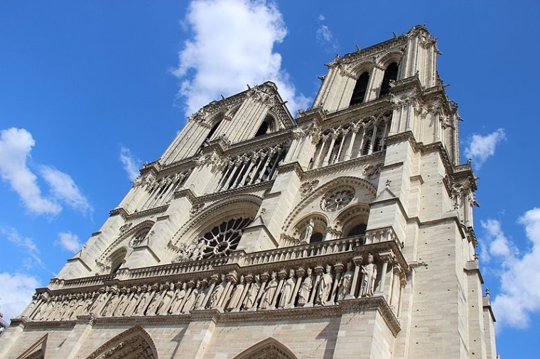 The Notre Dame Cathedral in Paris, France