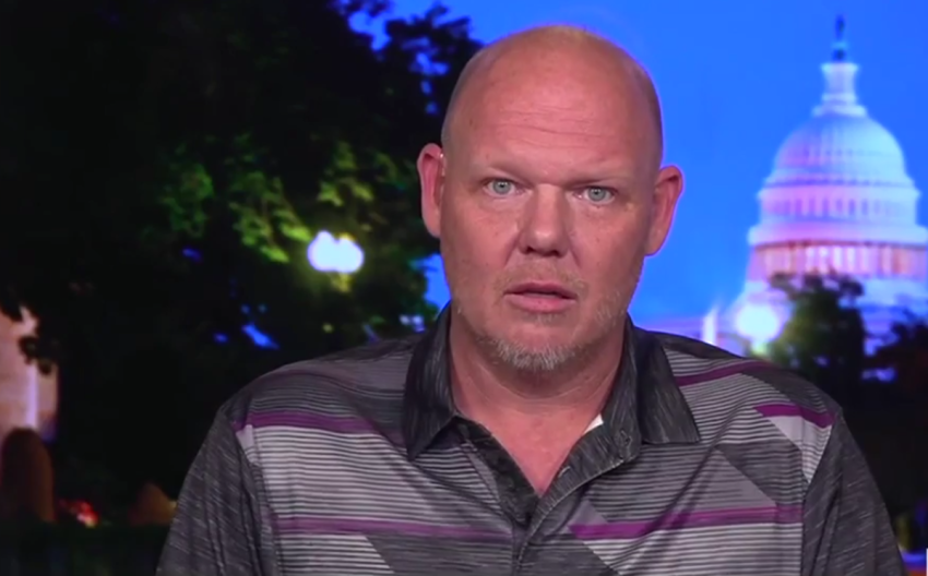 Scott Smith, whose daughter was raped by a male wearing a skirt in a girls' bathroom at her high school in Loudoun County, Virginia, appears on Fox News'