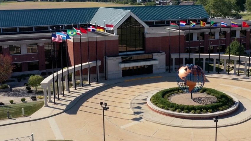 The headquarters of Bible League International, an evangelism resource organization based in Crete, Illinois.
