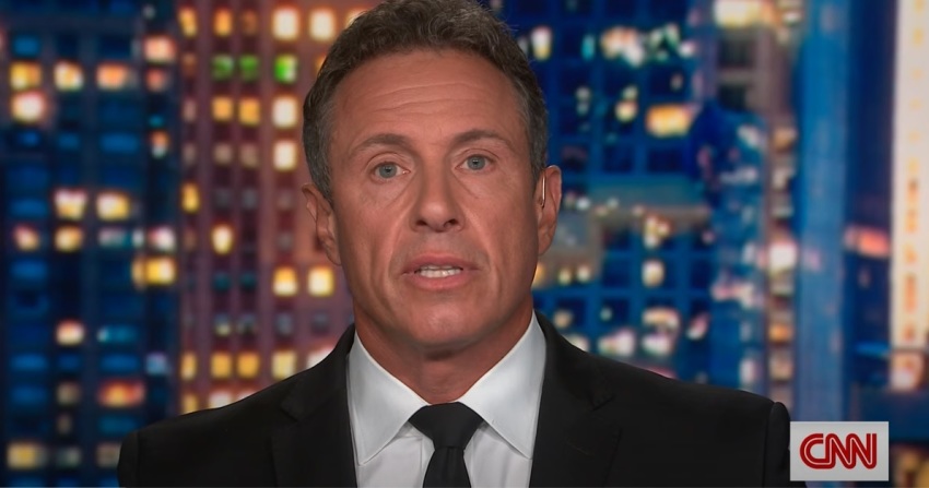 CNN host Chris Cuomo, brother of disgraced former New York Governor Andrew Cuomo, speaking during a broadcast in August 2021.