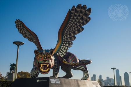 The controversial sculpture 