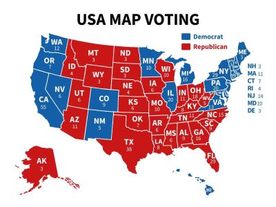 US map political party electoral 