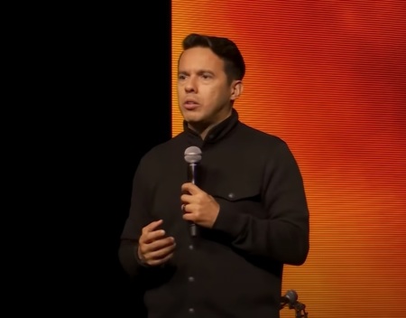 The Rev. Samuel Rodriguez, president of the National Hispanic Christian Leadership Conference, speaks during a virtual event organized by Promise Keepers on Jan. 10, 2022.