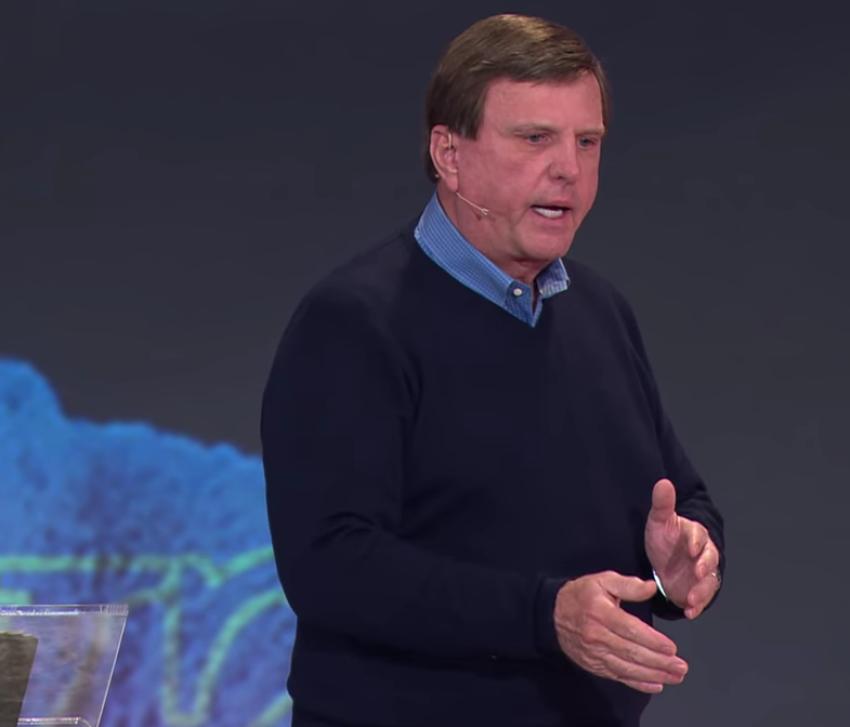 Pastor Jimmy Evans preaches at Fellowship Church in Grapevine, Texas, on Feb. 27, 2022.