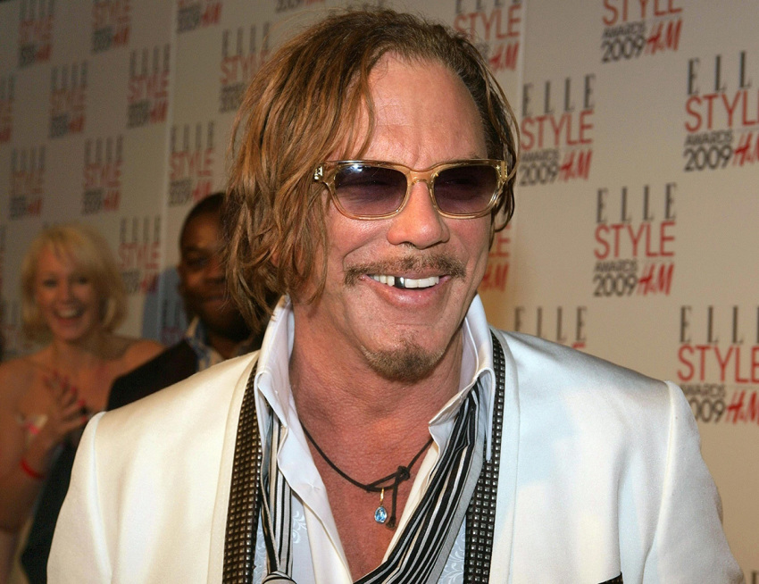 U.S. actor Mickey Rourke arrives at the Elle Style Awards in London on February 9, 2009.