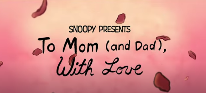 A forthcoming Mother's Day special featuring characters from the Peanuts comic strip, Snoopy Presents: To Mom (and Dad), with Love,