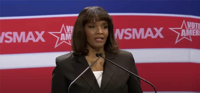 Republican Senate candidate Kathy Barnette from Pennsylvania speaks during a debate on May 4, 2022.