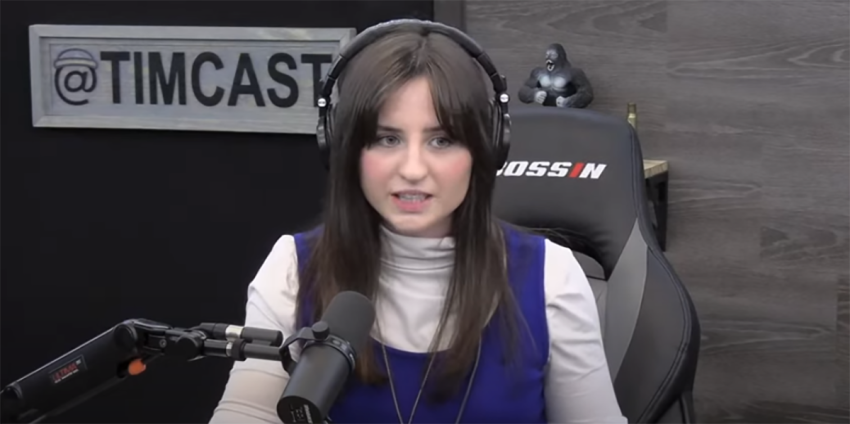 Helen Kerschner speaks about her detransition and the male hormones she obtained at Planned Parenthood on an episode of "Timcast" on May 4, 2022.