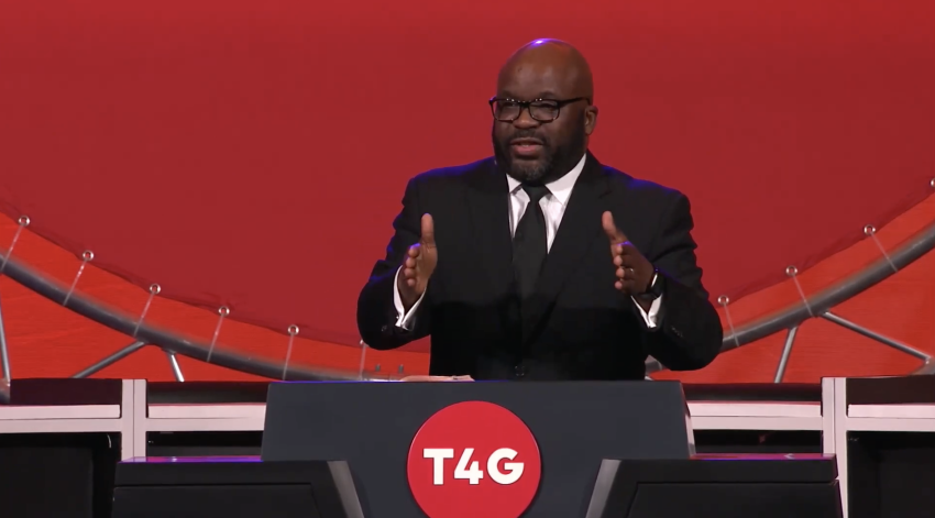 Pastor H.B. Charles Jr. of Shiloh Metropolitan Baptist Church preaches at the Together for the Gospel Conference held in Louisville, Kentucky, April 19-21, 2022. 