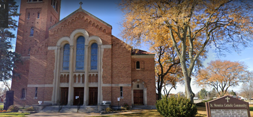St. Veronica's Catholic Church in Eastpointe, Michigan, saw its Sunday morning Mass interrupted by pro-abortion protesters on June 12, 2022.