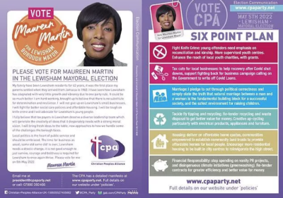 Maureen Martin campaign flyer