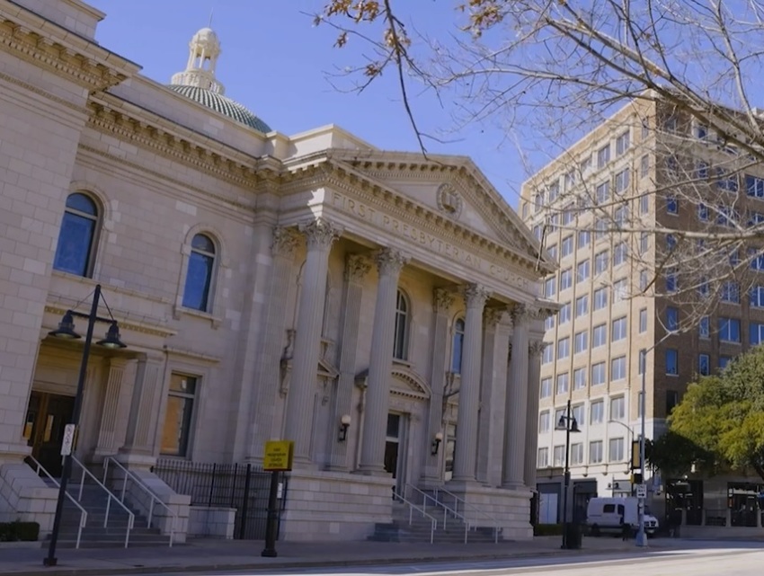 First Presbyterian Church of Dallas, Texas, as seen on July 24, 2022.