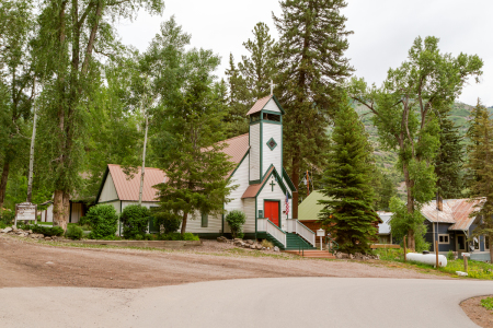 Marble Community Church, the only church in Marble, Colorado.