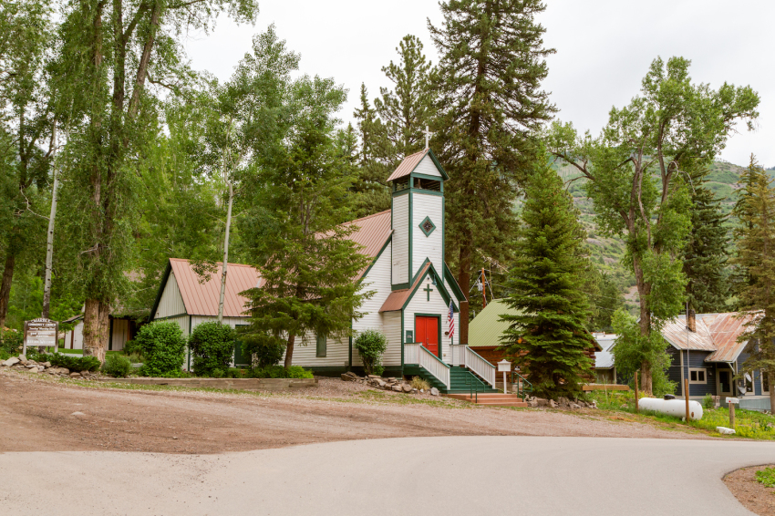 Marble Community Church, the only church in Marble, Colorado.