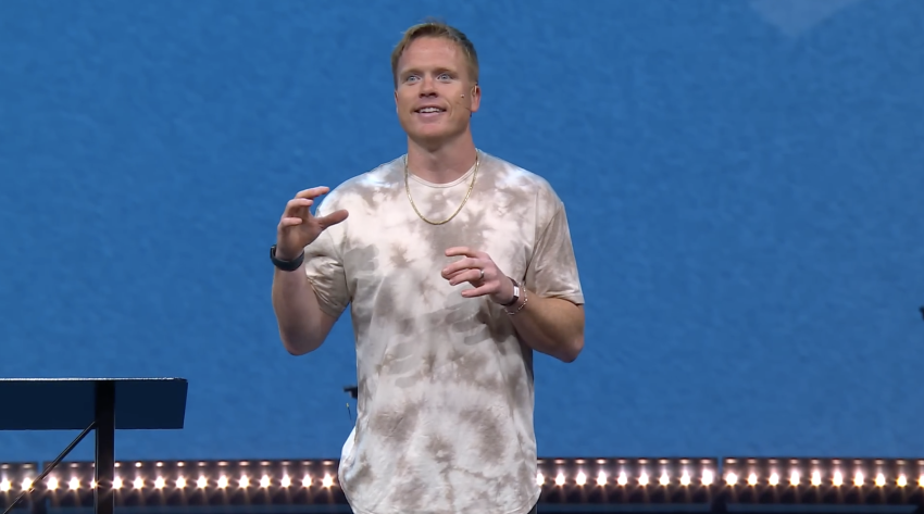 Young adult pastor David Marvin of Dallas, Texas’ Watermark Community Church preached a sermon at The Porch on Aug. 3, 2022.