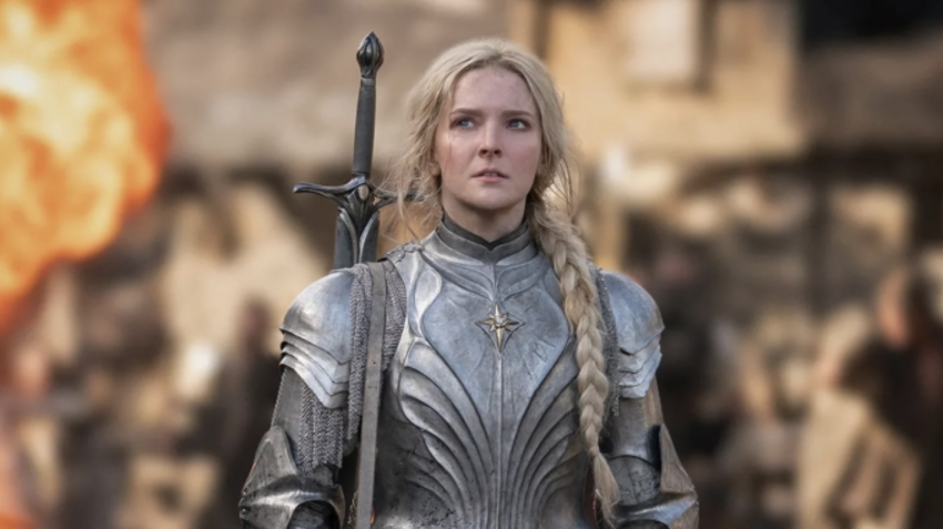 Morfydd Clark stars as Galadriel in "The Lord of the Rings: The Rings of Power" series from Amazon Stusios.