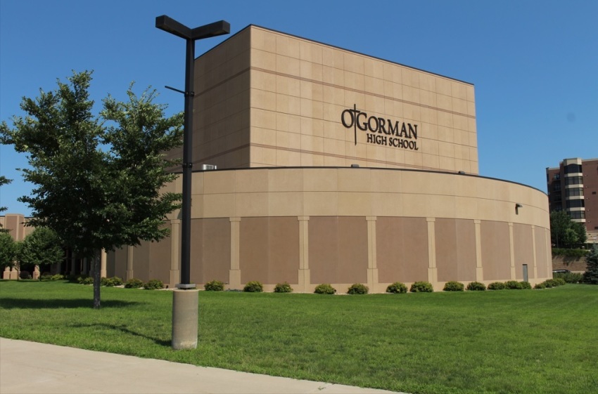 The campus of O'Gorman High School, a Catholic school located in Sioux Falls, South Dakota.