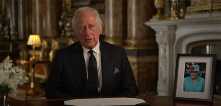 King Charles III addresses the U.K. and the world on Friday, Sept. 9, 2022, following the death of his mother, Queen Elizabeth II, on Thursday.