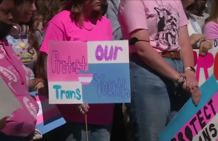 Virginia students participate in a walkout to protest