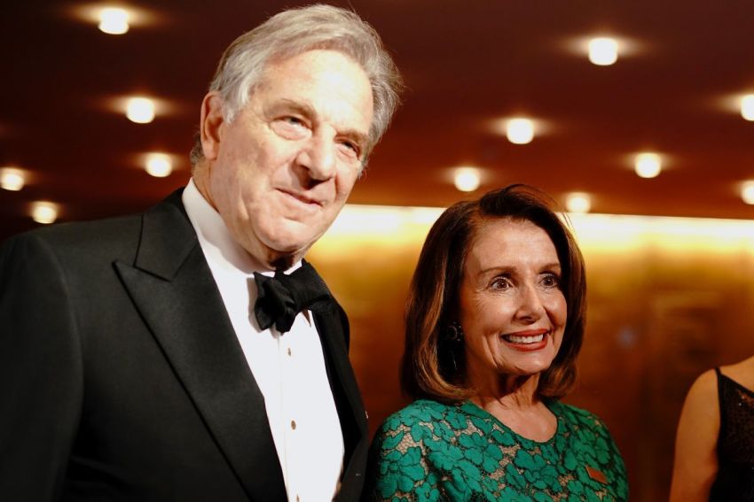 Paul Pelosi and Nancy Pelosi attend the TIME 100 Gala 2019 Cocktails at Jazz at Lincoln Center on April 23, 2019, in New York City.