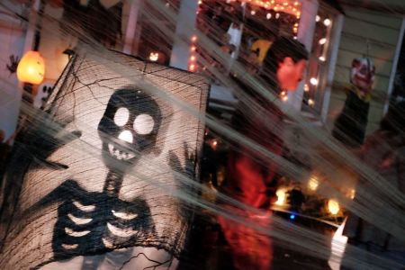 People trick-or-treat in a Brooklyn neighborhood in New York City. Throughout the country on Oct. 31, children and adults nationwide are dressing-up in costumes to both scare and entertain as they celebrate Halloween.