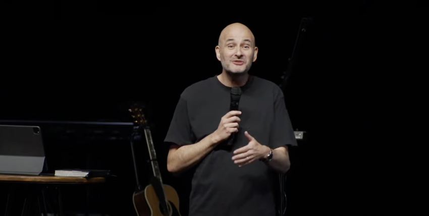 Alan Scott, pastor of Dwelling Place Anaheim, speaks on Sunday, Nov. 22, 2022