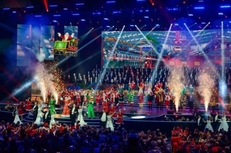 A scene from the "Gift of Christmas" production at Prestonwood Baptist Church.