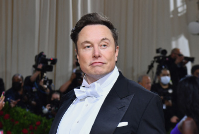 Elon Musk arrives for the 2022 Met Gala at the Metropolitan Museum of Art on May 2, 2022, in New York. The Gala raises money for the Metropolitan Museum of Art's Costume Institute. The Gala's 2022 theme is