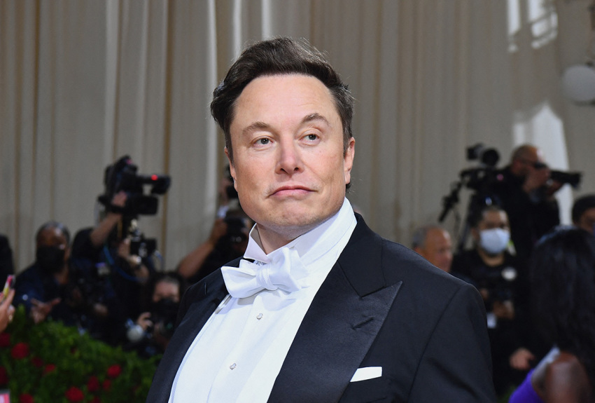 Elon Musk arrives for the 2022 Met Gala at the Metropolitan Museum of Art on May 2, 2022, in New York. The Gala raises money for the Metropolitan Museum of Art's Costume Institute. The Gala's 2022 theme is