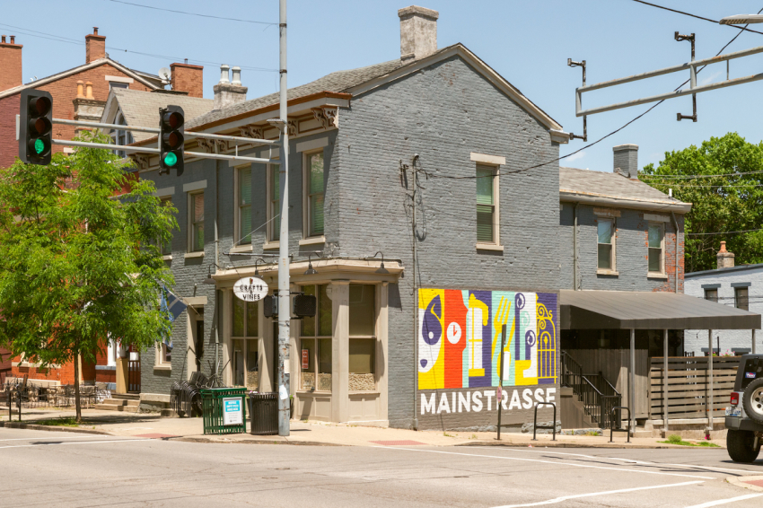 The streets of the National Register of Historic Places-listed Mainstrasse Village in Covington, Kentucky.