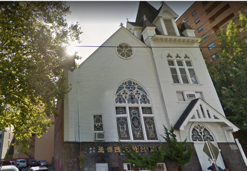 The former Portland Korean Church in Portland, Oregon was demolished after being set on fire on Jan. 3, 2023.