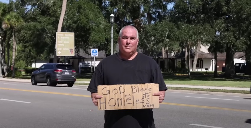 Jeff Gray, U.S. Army veteran and retired truck driver, has filed a lawsuit against a city in Georgia for reportedly being arrested for holding a sign that reads "God bless the Homeless Vets."