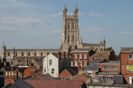 The Cathedral Church of St. Peter and the Holy and Indivisible Trinity in Gloucester, England.