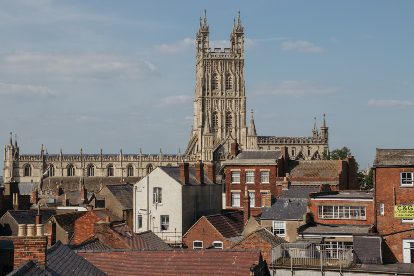 The Cathedral Church of St. Peter and the Holy and Indivisible Trinity in Gloucester, England.