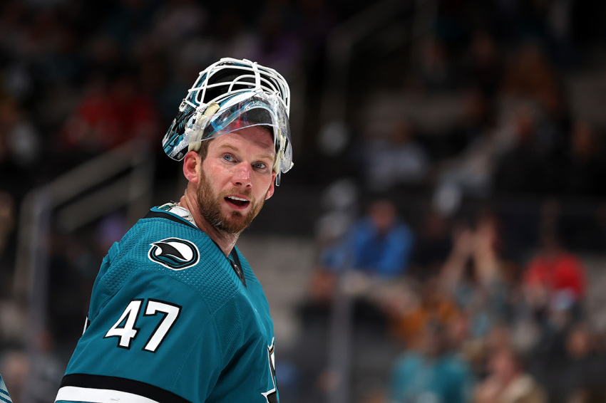 James Reimer No. 47 of the San Jose Sharks