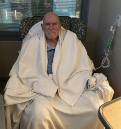 Retired professional wrestler "Superstar" Billy Graham (real name Eldridge Wayne Coleman) photographed at a hospital, as seen in a Facebook post from Tuesday, March 28, 2023.
