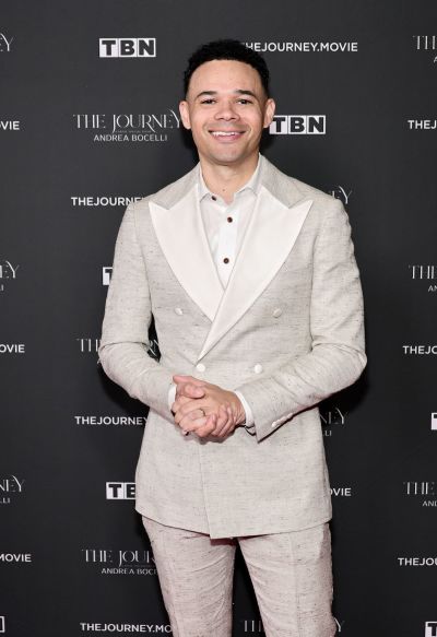 Tauren Wells attends the premiere of "The Journey" by Andrea Bocelli, AMC, Timessquare NY, March 23, 2023
