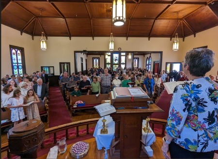 Worship at Ann Street United Methodist Church of Beaufort, North Carolina.