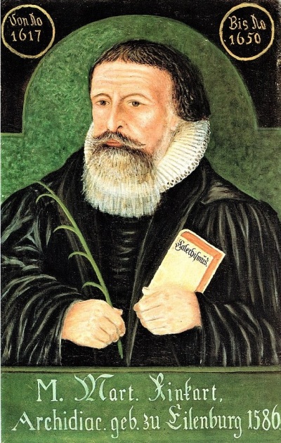 Martin Rinkart (1586-1649), a German pastor who lived during the Thirty Years' War and wrote the famous hymn
