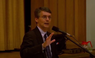 Secular activist Rob Boston speaks before the Great Plains Chapter of Americans United for Separation of Church and State in 2011.