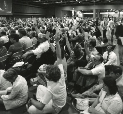 More than 45,000 messengers gathered for the Southern Baptist Convention's Annual Meeting held in Dallas, Texas, June 11-13, 1985.