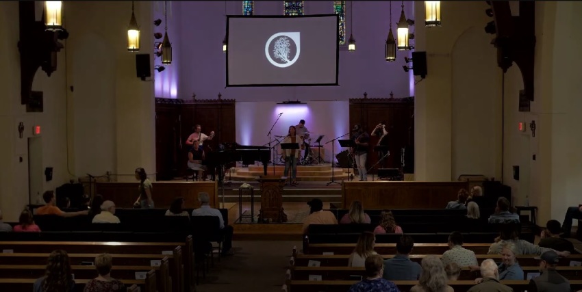 A worship service held at Awaken Covenant Church of St. Paul, Minnesota, in June 2023.