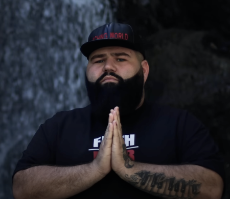 Photo of singer Jimmy Levy from the music video "Faith Over Fear," 2022