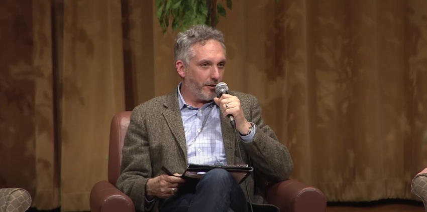 Anglican Bishop Stewart Ruch III of the Diocese of the Upper Midwest speaks at a 2017 event sponsored by the Center for Applied Christian Ethics at Wheaton College. 