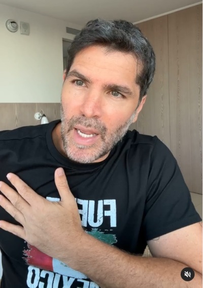 Eduardo Verástegui speaks during an Instagram video posted on Sept. 12, 2023.