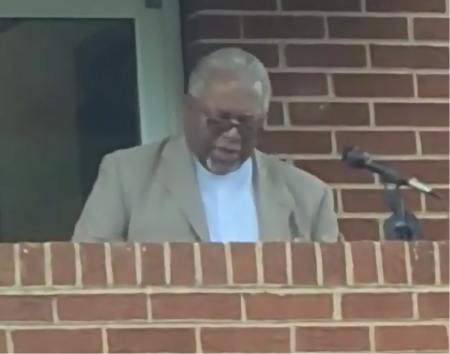 The Rev. Harvey Saunders leads First Baptist Church Hollins in Roanoke. Virginia.